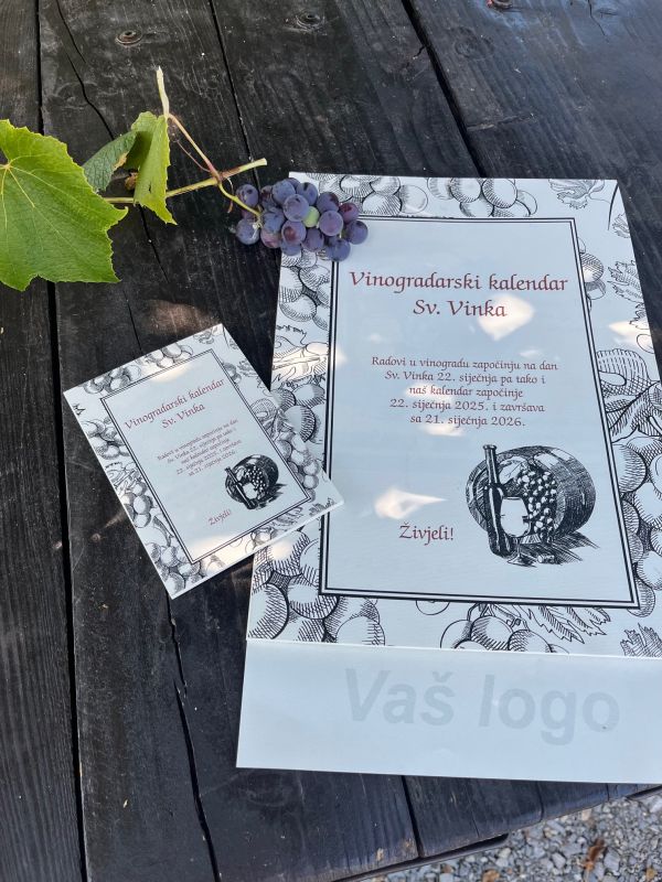 Džepni vinogradarski kalendar Sv. Vinka Cijena
