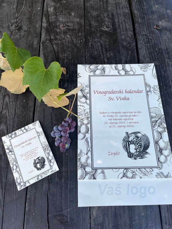 Zidni vinogradarski kalendar Sv. Vinka Cijena