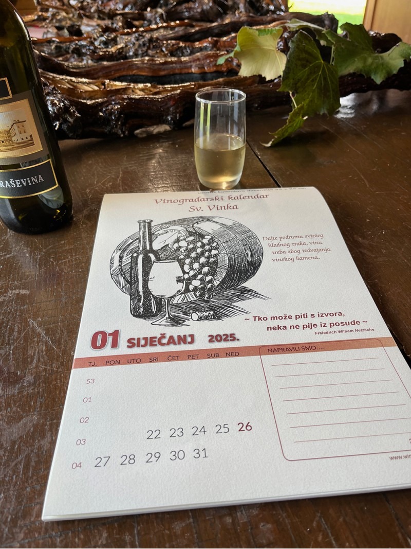 Zidni vinogradarski kalendar Sv. Vinka Cijena Akcija